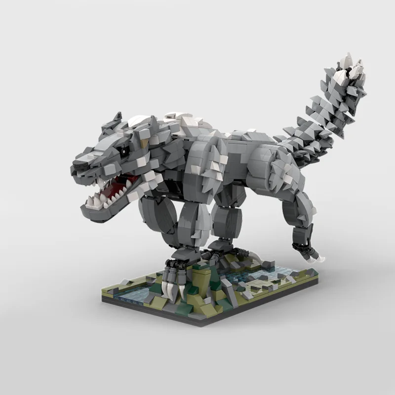 1444pcs Moc Norse Mythology Series Fenrir Devourer of The Sun Building Blocks Model DIY Creator Bricks Toys Kids Christmas Gifts