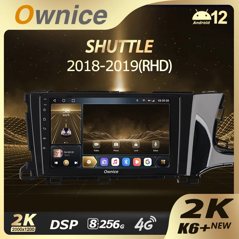 Ownice K6+ 2K for Honda Shuttle 2 2015 - 2020 Right Hand Driver Car Radio Multimedia Player Navigation Stereo GPS No 2din 2 Din