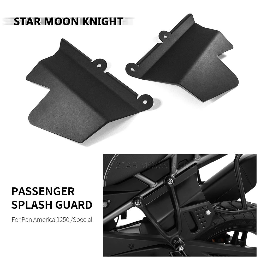 Passenger Splash Guard Rear Seat Foot Pedal Mudguard Fender Recess Cover For RA1250 PA1250 Pan America 1250 S Special 2021 2022-