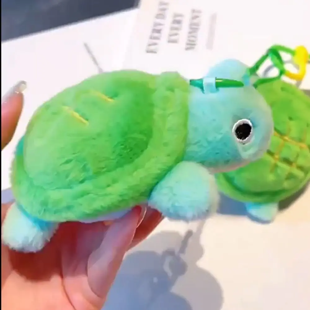 Release Stress Mint Mamba Turtle Keychain PP Cotton Cartoon Plush Turtle Key Ring Miękki bawełniany brelok do kluczy z zieloną lalką