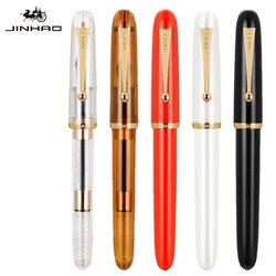 JINHAO-pluma estilográfica Dadao de acrílico transparente, bolígrafo giratorio EF/F/M, plumín, papelería, oficina, material escolar, bolígrafos de escritura, PK 9016, 9019