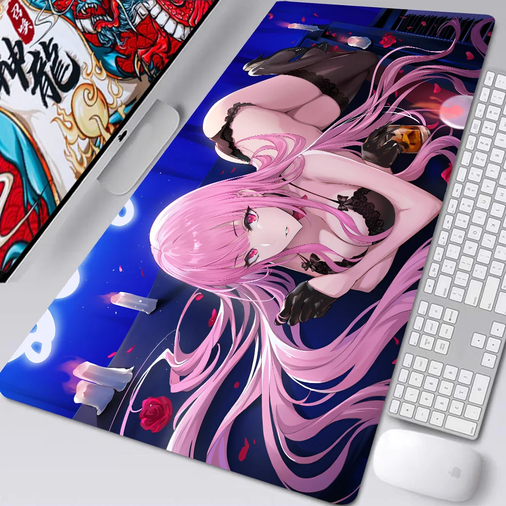 Anime Girl Hololive Mori Calliope Mousepad Desk Pad Gaming Accessories Prime Gaming XXL Keyboard Pad Stitched Pad Desk Pad