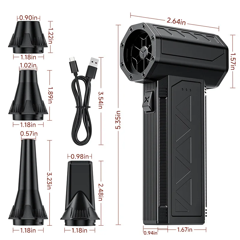 

140000 RPM Turbo Fan Powerful air Blower Wireless Jet Fan Brushless Turbo Air Blower Compressed air Duster For Car Cleaning