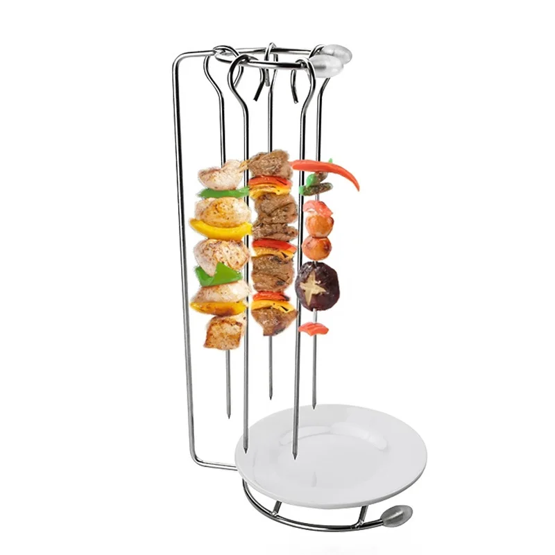 Stainless Steel Barbecue Hanging Rack Multifunctional Practical Easy To Clean Skewers Of Fragrant Skewers Hanging Barbecue Rack