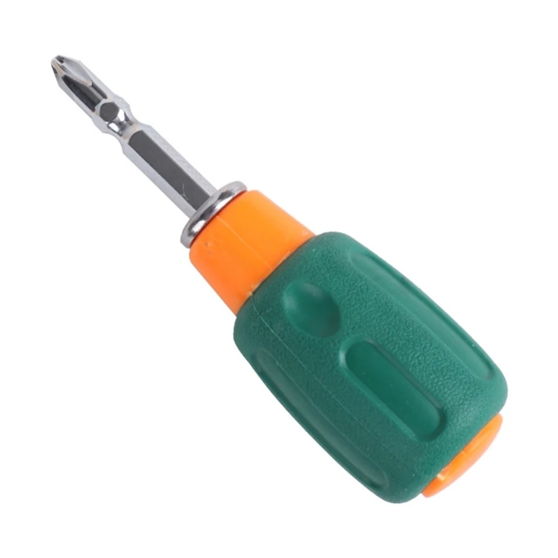 Short Grip Screwdriver Set with Reversible Ends for Quick Home Repair 