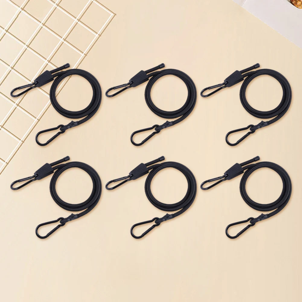 6 PCS Adjustable Bungee Cords with Hooks Super Elastic Bungee Straps Tie Downs Cable Bungee Straps for Bike Rack Tarps Cruise