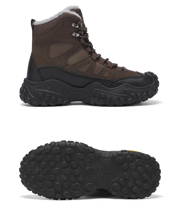 Herren-Outdoor-Hochschuhstiefel für Herbst und Winter, große Größen, mit Fleece gefüttert, warm, lässig, sportlich, Schneestiefel, geeignet für Herbst- und Winter-Outdoor-Wanderungen, Reisen und Pendeln – Detail 25