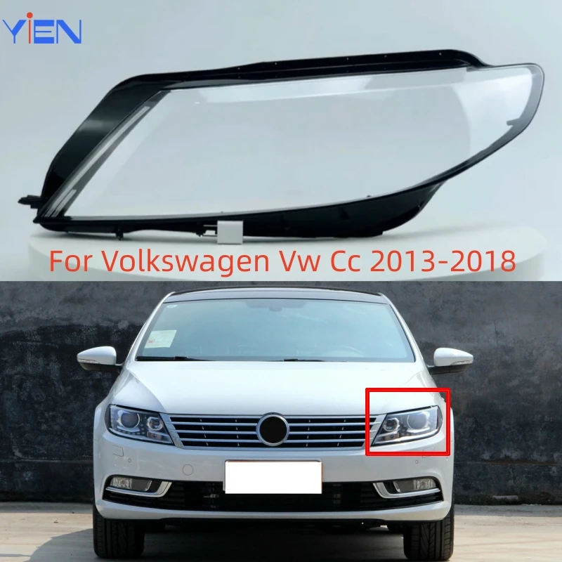 

For Volkswagen Vw Cc 2013 2014 2015 2016 2017 2018 Car Front Headlamp Lens Replacement Light Auto Shell Headlight Cover Caps