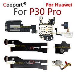 Microphone SIM Board For Huawei P30 Pro Loudspeaker Ringer Buzzer Fingerprint Sensor On/Off Volume Key Charging Port Flex Cable