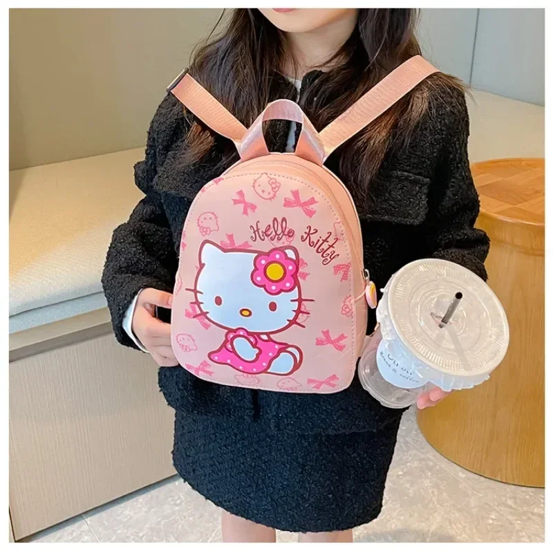 

Sanrio Kindergarten Hello Kitty Kuromi Backpack Snoopy Girls School Bags Kawai Cartoon Kids Satchel School Stationery Gifts