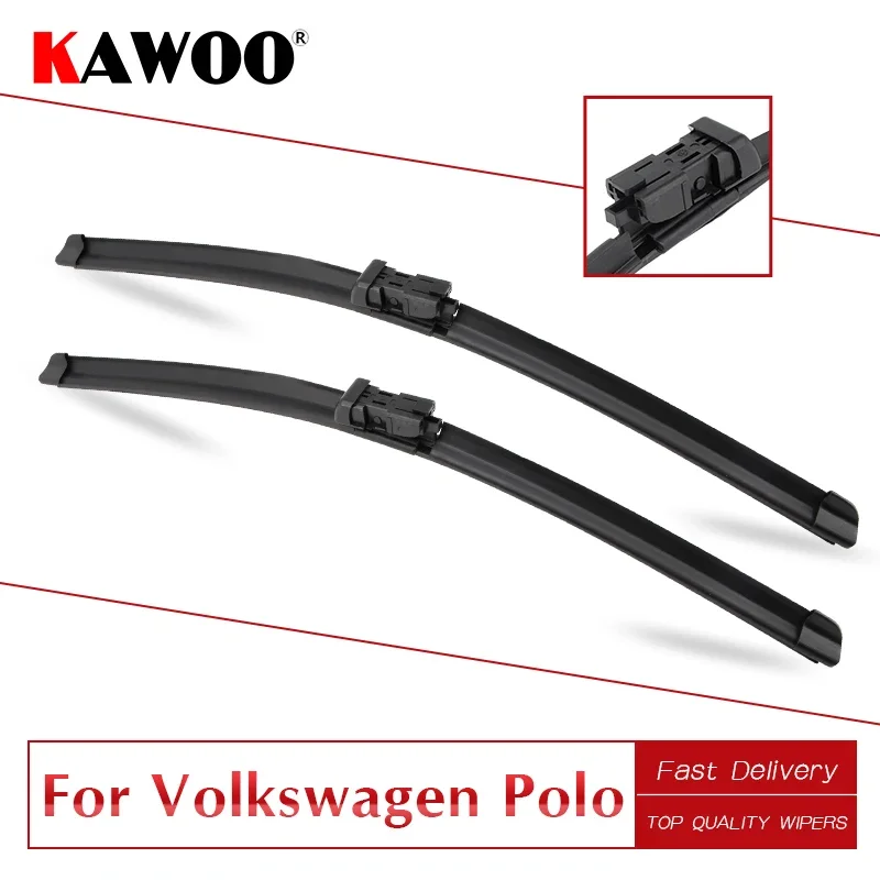 

For Volkswagen Polo MK4 MK5 Car Natural Rubber Wiper Blade Model Year From 2002 To 2017 Fit Push Button Arm/Side Pin Arm Wipers