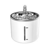 ABKL-Stainless Steel Automatic Cat Drinker 2L Flow Drinker For Pets Drinking Fountain Dispenser With Sensor,AC 220V EU Plug.