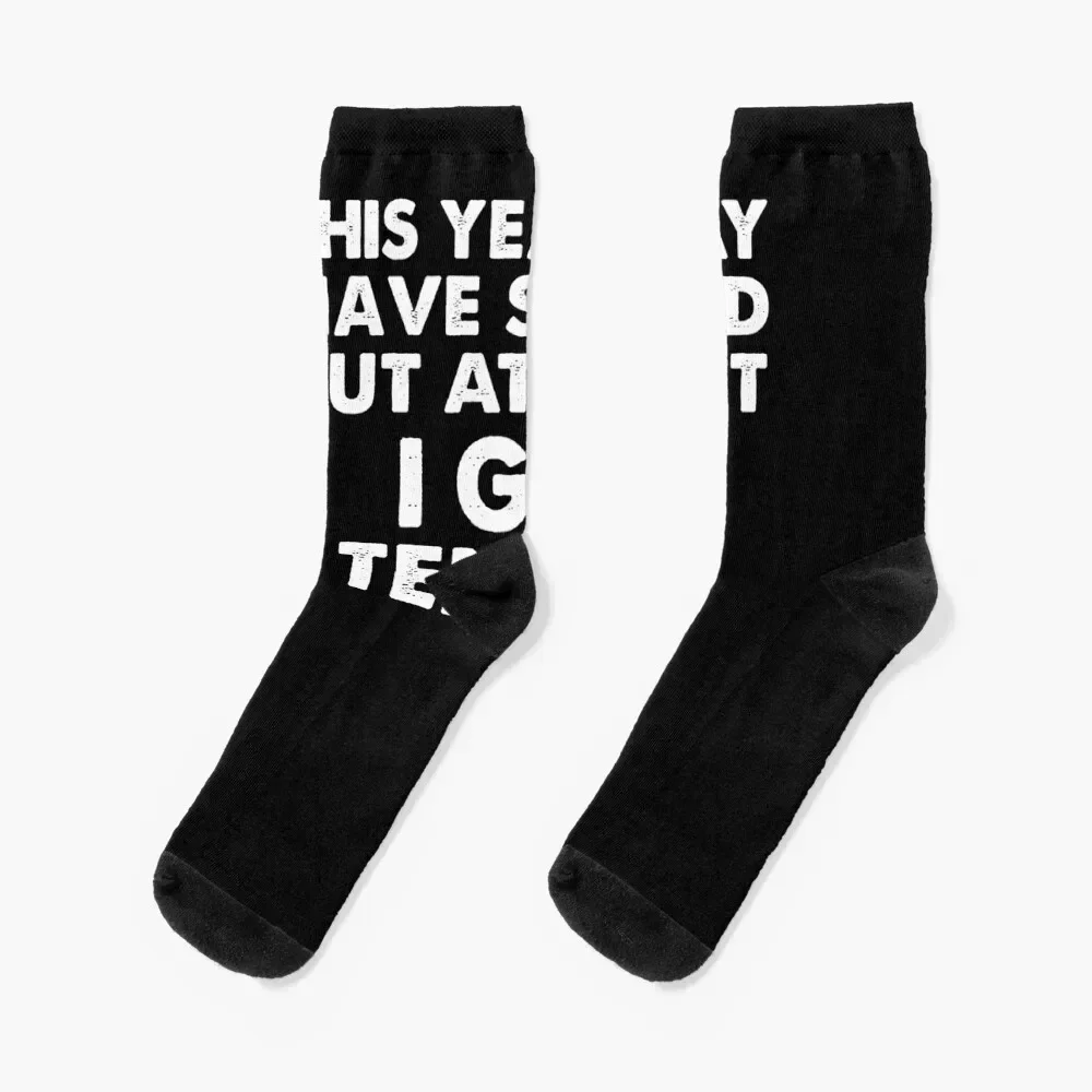 This year may have sucked but at least i got Tenure Socks winter FASHION christmas gifts Men's Socks Luxury Women's