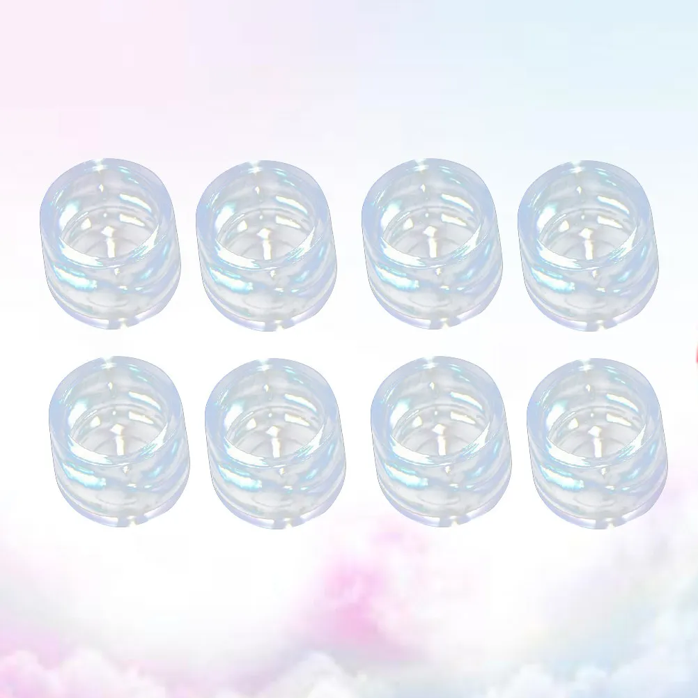 8Pcs Transparent Soft Plastic Chair Leg Covers Round Shape Furniture Feet Protectors for Hardwood Tile Laminate Vinyl Floors