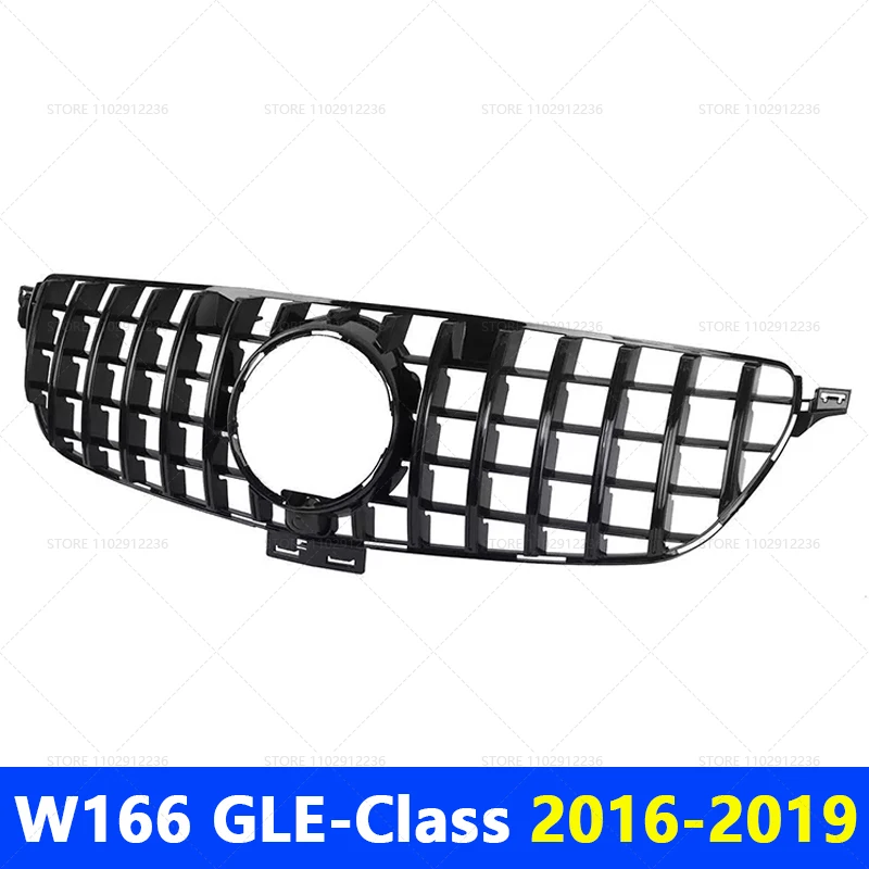 

for 2016-2019 W166 GLE-Class Mercedes Benz GLE300 GLE320 GLE350 GLE400 GLE500 GT Style Upper Bumper Hood Mesh Front Grill Grille