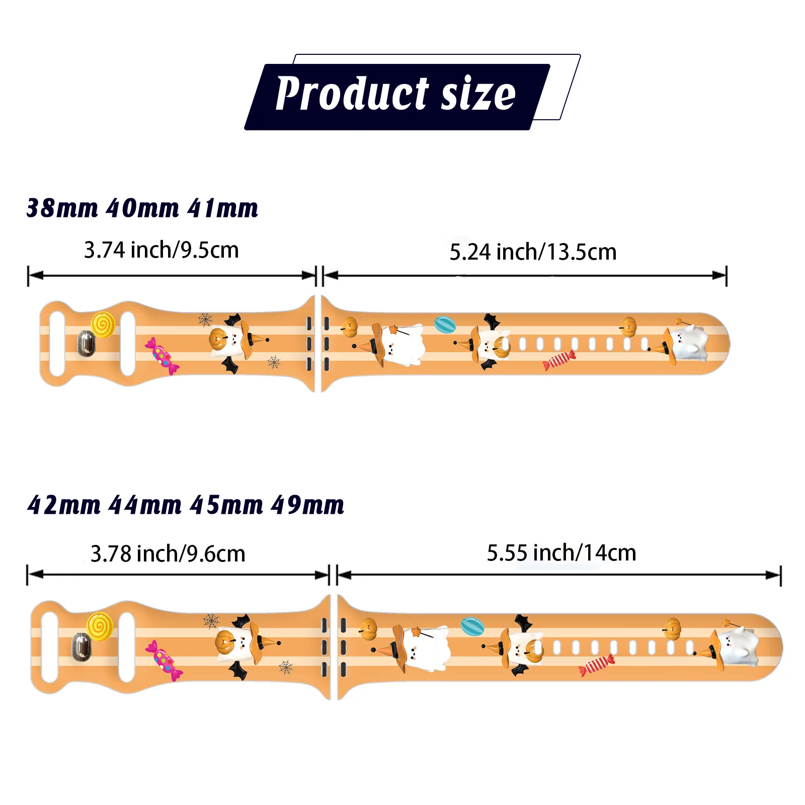 Cinturino in silicone stampato con fantasmi misteriosi per Apple Watch 11 10 9 8, cinturino serie Halloween per cinturino iWatch 46/44/42/41mm