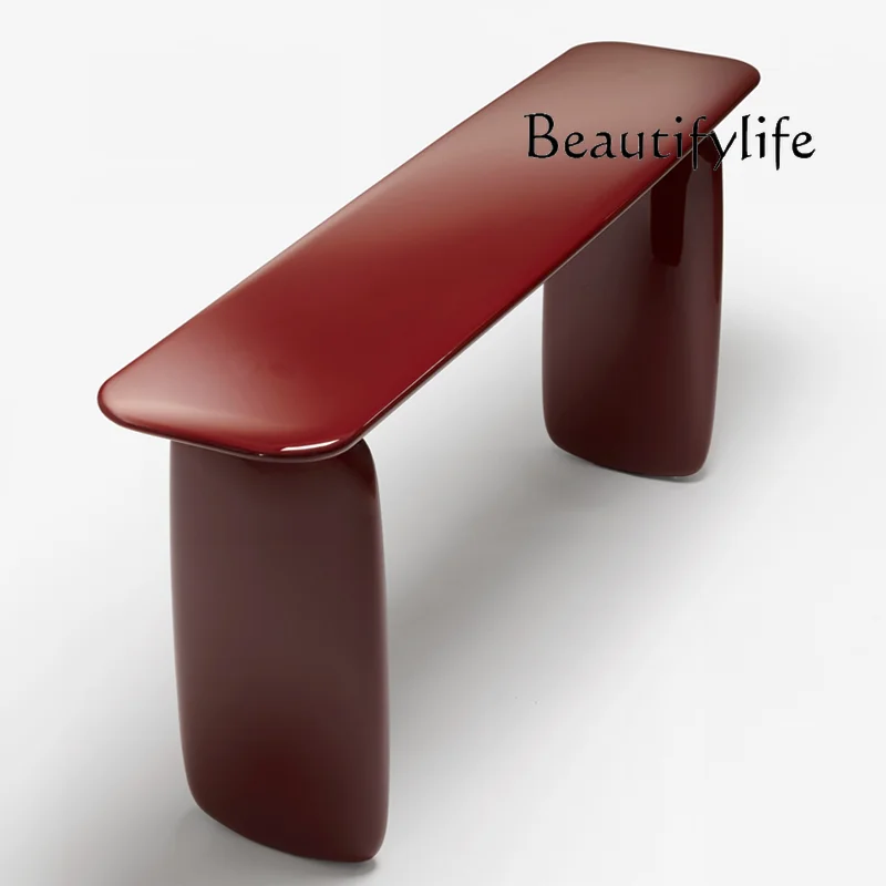

Italian Entrance Table Case Modern Simple Italian Style Burgundy Entrance Cabinet Decorative Storage Table End View Table