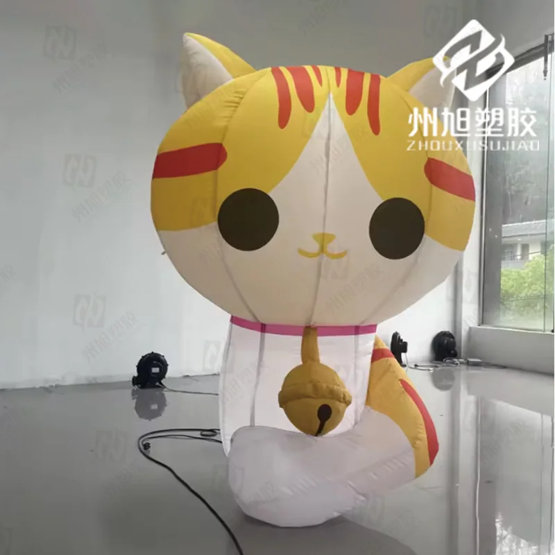 Cartoon inflatable wall climbing cat air model outdoor lighting shopping mall cute pet cute decorative props layout