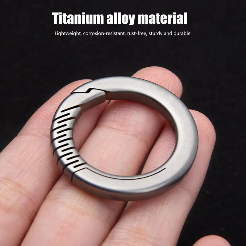 Titanium Key Ring 2-in-1 Titanium Alloy Car Home Keychain Keyring Key Holder Organizer Novelty Keychains For School Traveling