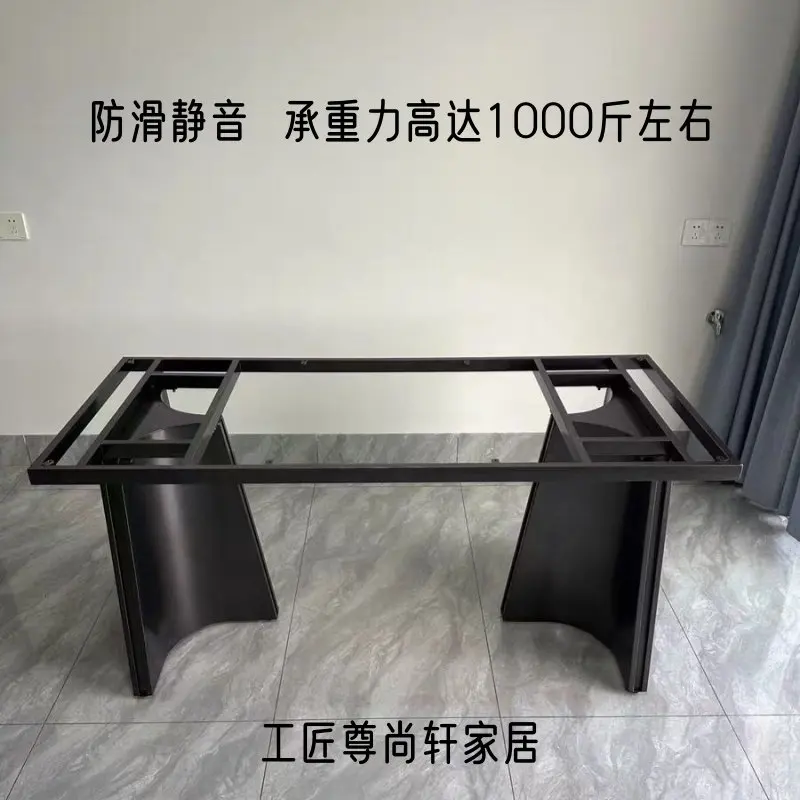 Simple metallegs bracket stainless steel dining table feet marble base luxury stone tea table shelf rock slab table legs