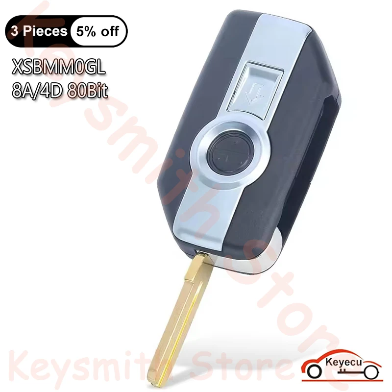 

KEYECU Flip Remote Key With 2 Buttons for BMW Motorcycle R1200GS K1300 K1600 Xhorse VVDI XM38 Type XSBMM0GL Support 4D+ 8A Chip