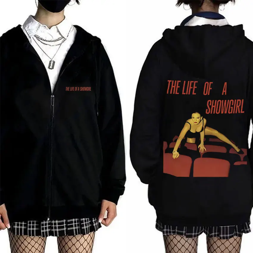 

The Life of A Showgirl Album 2025 Zipper Hoodie Men Women Clothing Casual Zip Up Jacket Unisex Fleece Cotton Zip Up Sweatshirts