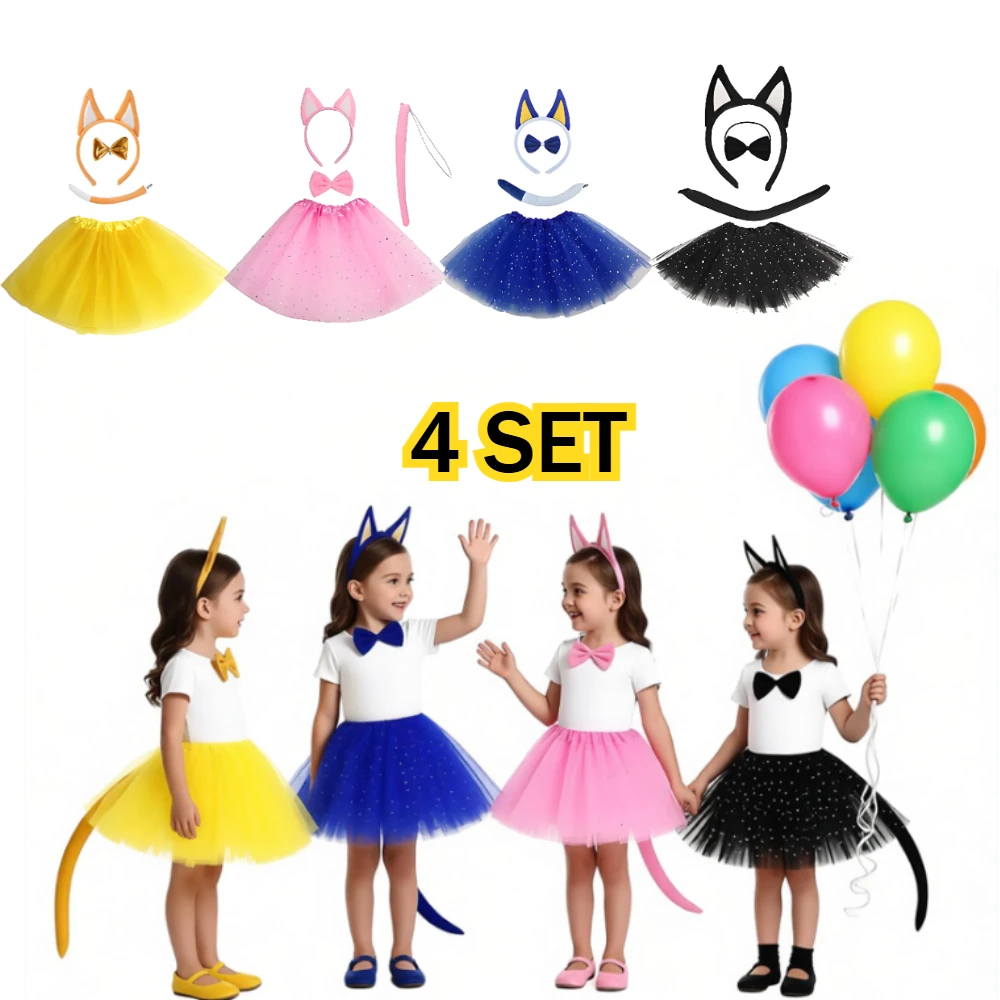 

4 Sets Anime Dog Ear Plush Headband Shepherd Dog Dog Ear Headband Party Halloween Costume Accessories Cosplay Props