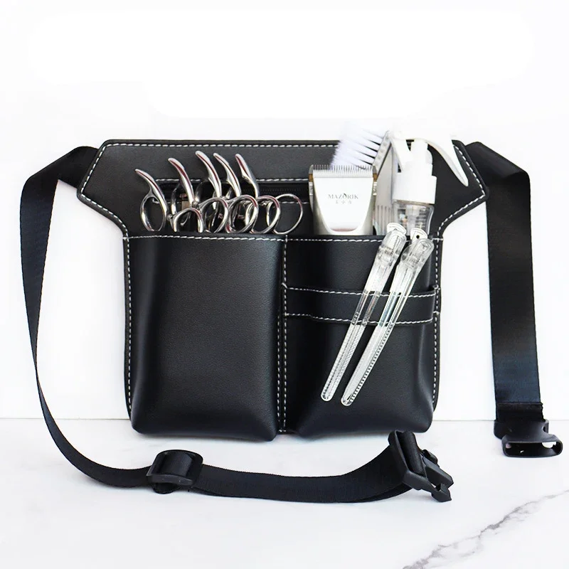 

NEW Hair Scissor Bag Clips Comb Case Hairdressing Barber Holster Bags Holder Tool Salon Waist Pack Belt PU Leather Bag