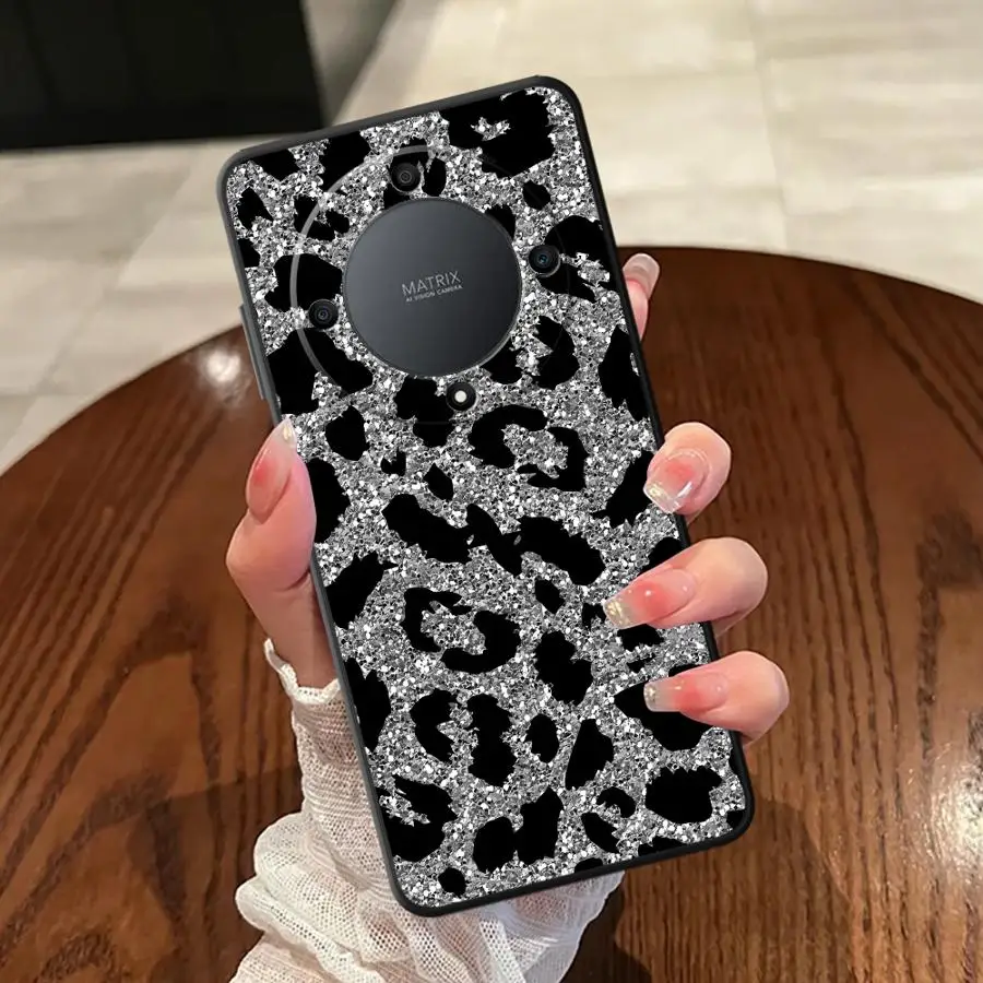 Fashion Leopard Print Cool Case for Honor 70 X9a X9 90 Lite X8 X7a X9c 8X X7 Soft Back Phone Cover