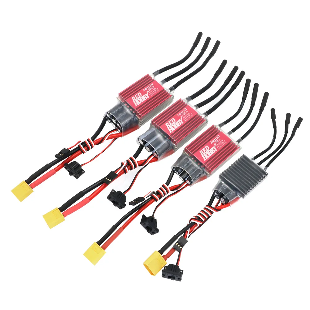 RedHobby AM32 60A 80A 150A 200A Programming Brushless ESC 2-6S BEC 6V/2A 6V/5A For 1/10 1/8 RC Crawler Car Axial TRX SCX10 TRX4