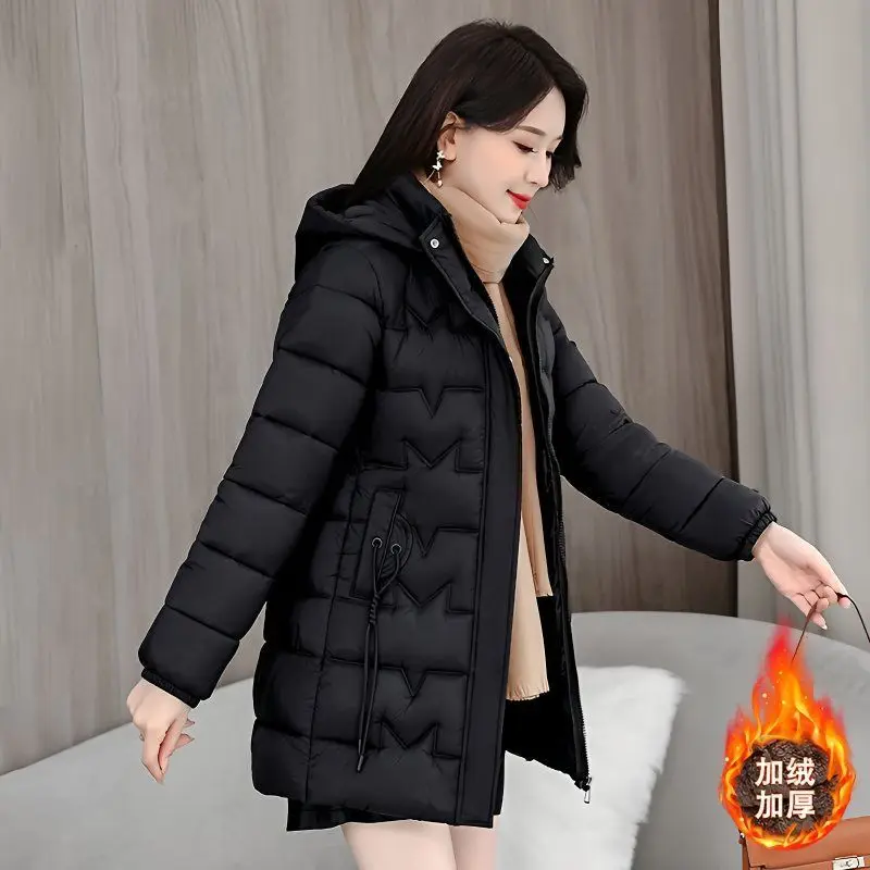 New Winter Hooded Jacket Women Korean Parkas Loose Down Cotton Coats Overcoat Female Casual Thick Warm Windproof Outerwear