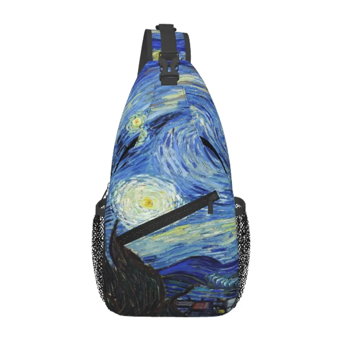 

Vincent Van Gogh - Starry Night Chest Bag Modern Large capacity For Office Nice gift Customizable