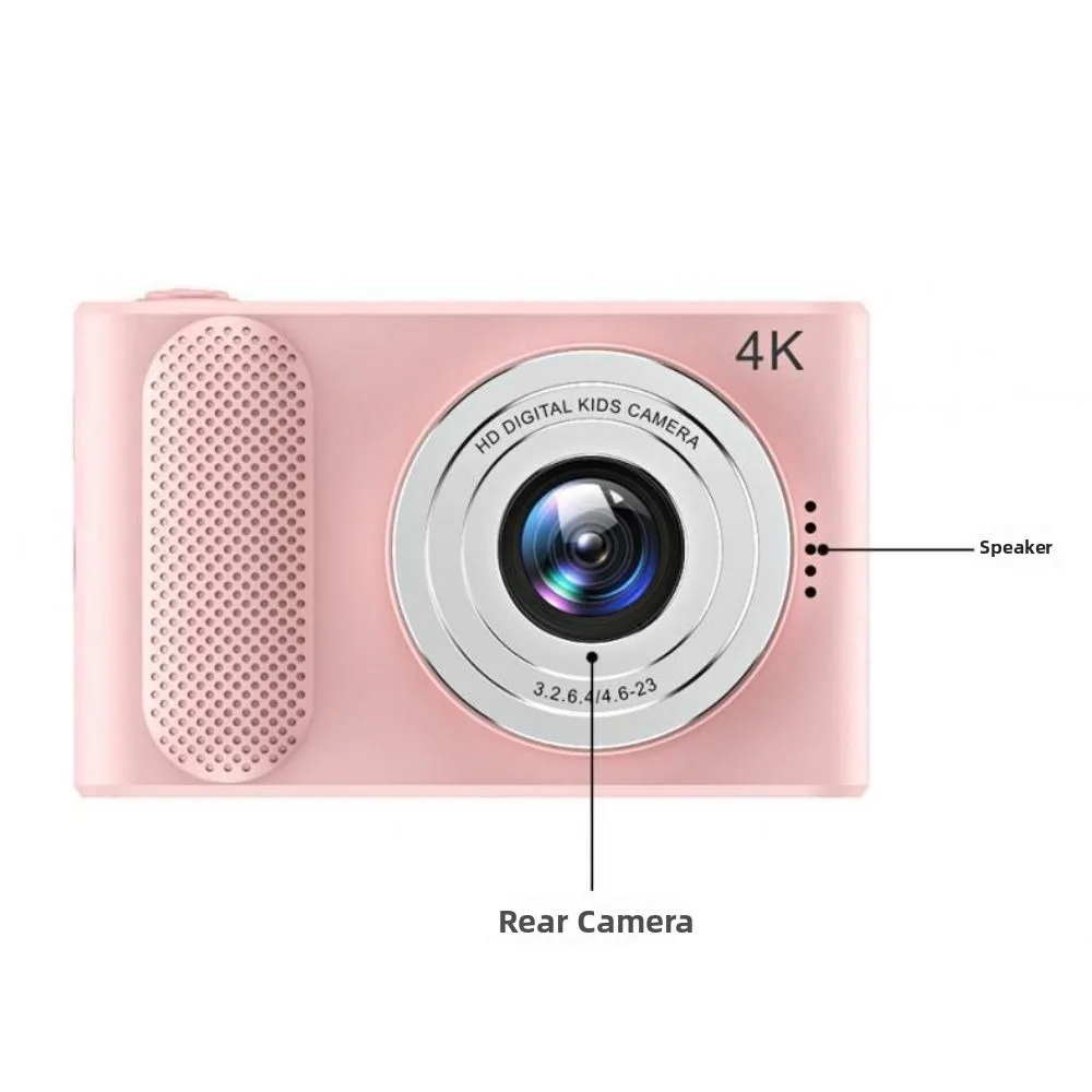 44MP 4K 디지털 카메라 4400W 픽셀 더블 렌즈 고화질 사진 카메라 8배 줌 컴팩트 디자인 셀카 카메라