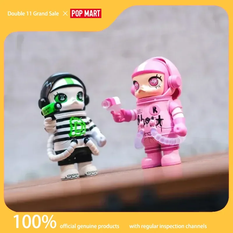 

Genuine Popmart Mega Molly 100% 4th Anniversary Collection Blind Box Figurines Gifts Birthday Gifts For Girls Trendy Toys Glue