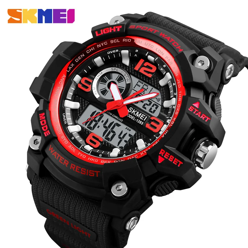 SKMEI Military 5Bar orologi digitali impermeabili Top Brand Luxury Sport Watch Men Dual Display orologi da polso relogio masculino