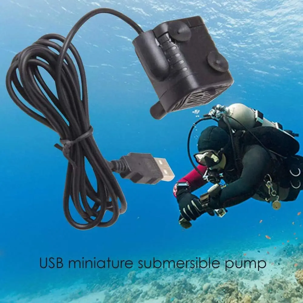 USB Mini Brushless Super Silent Pumping Submersible Water Pump Pet Water Dispenser Accessories Aquarium Circulating Water Pump