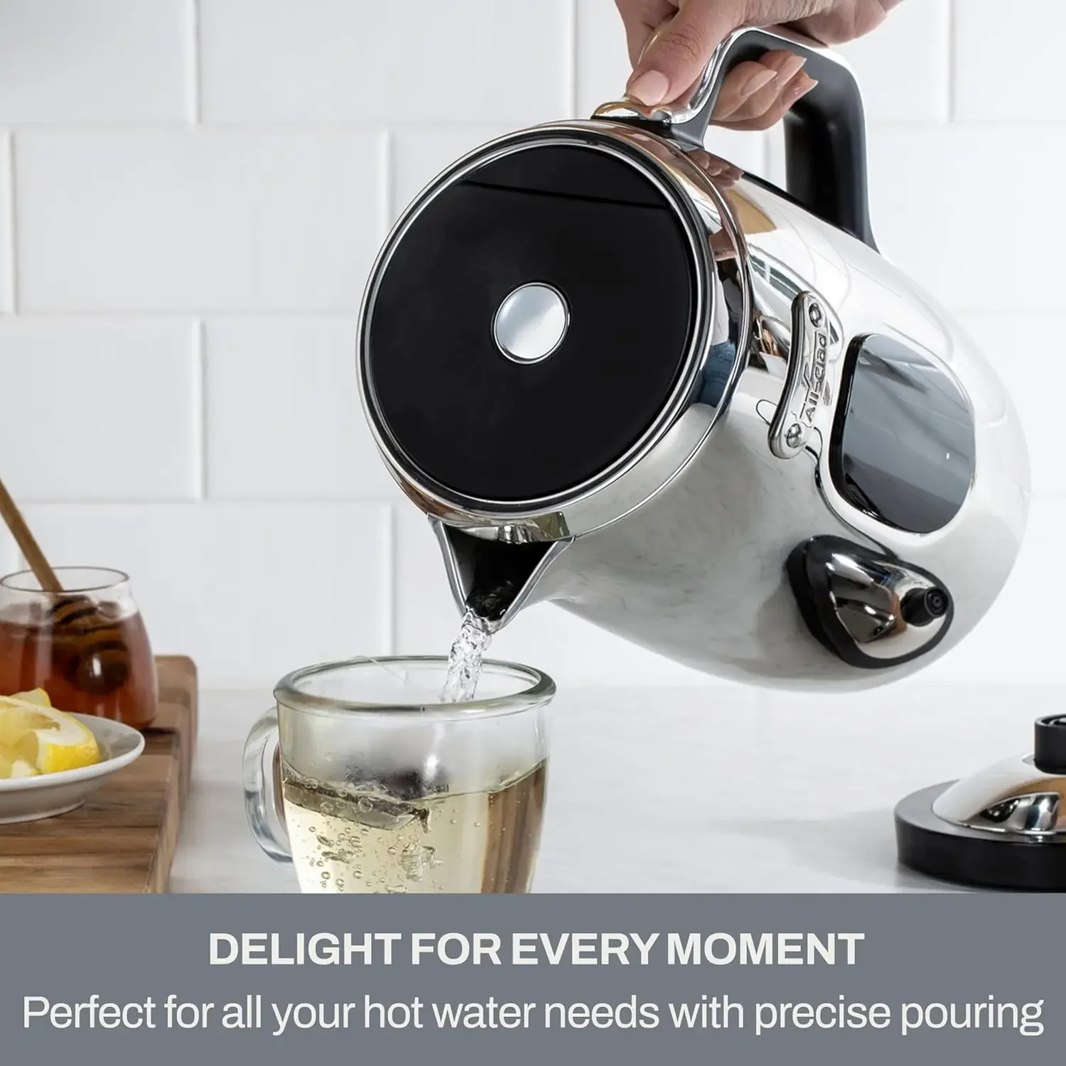 Steel Kettle 1.5 Liter Keep Warm Function 1500 Watts Adjustable Temperature, Safe to Touch, Fast Boiling, Silver