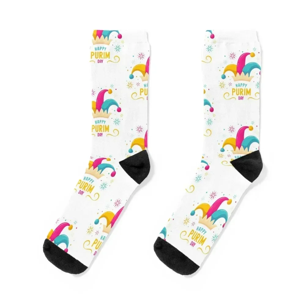 

Happy Purim Day Socks men cotton high quality anti-slip christmas gifts man Socks Female Men's