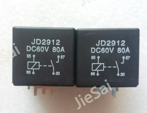 Black 4 pin 80A 12v 60v car PCB relay automotive relay