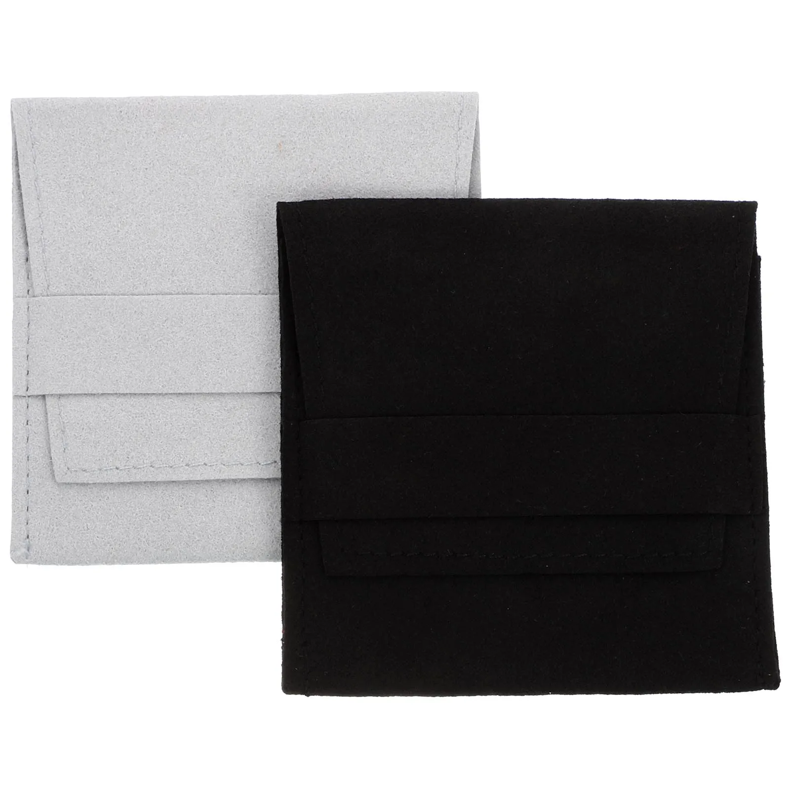 

2pcs Jewelry Bag Premium Flannelette Pouch For Ring Jade Storage Organizing Gift Wedding Party Festival Trade Show Use