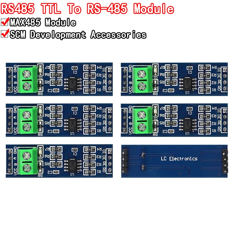 5PCS MAX485 Module RS-485 TTL Turn RS485 MAX485CSA Converter Module For Arduino Microcontroller MCU Development Accessories