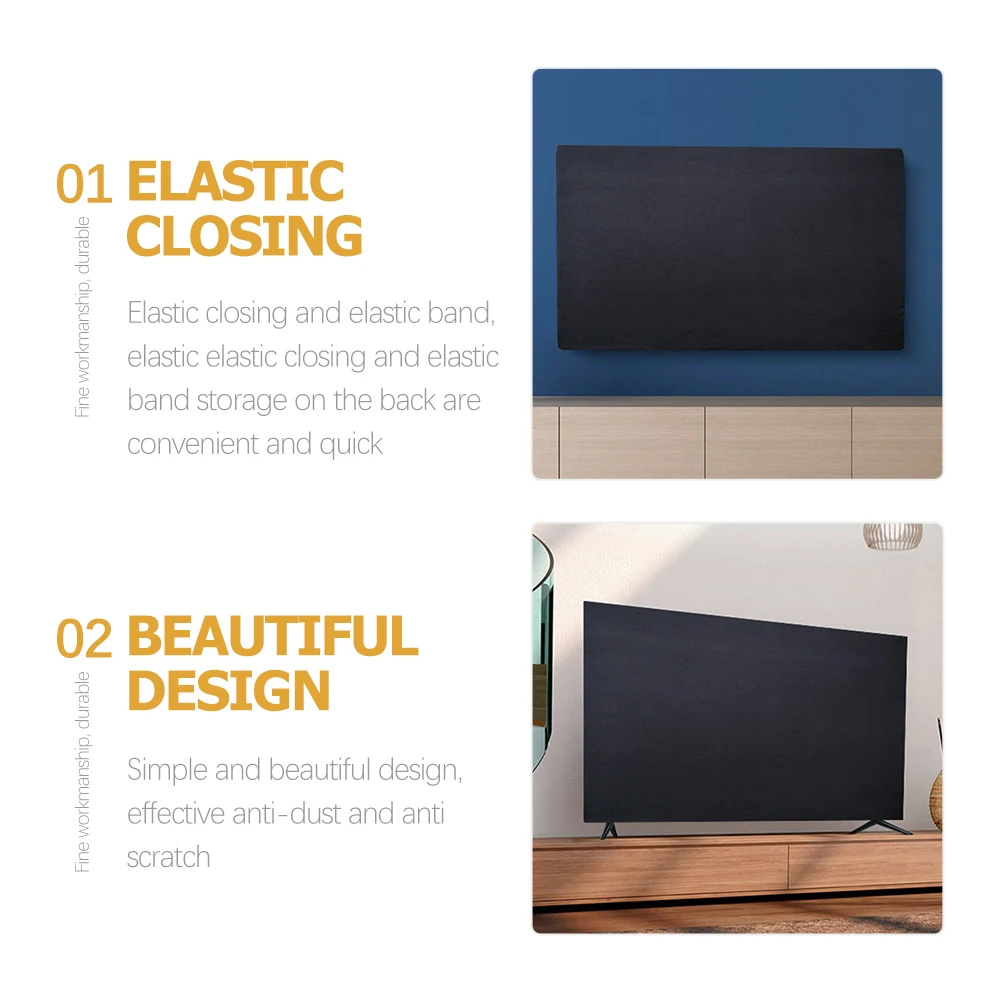 Television For Screen Elastic Fabric Dust Protective Cover Home Use Stretchy Cover For 32-55 Inch Tvs