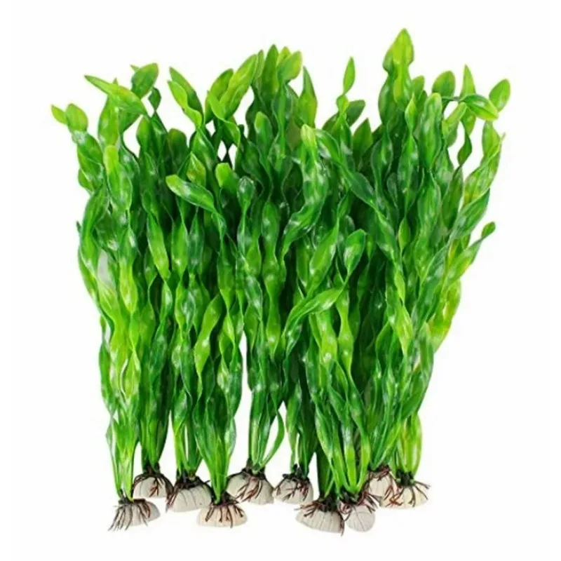 Artificial Seaweed Water Plants for Aquarium, Plastic Fish Tank Plant Decorations 10 PCS