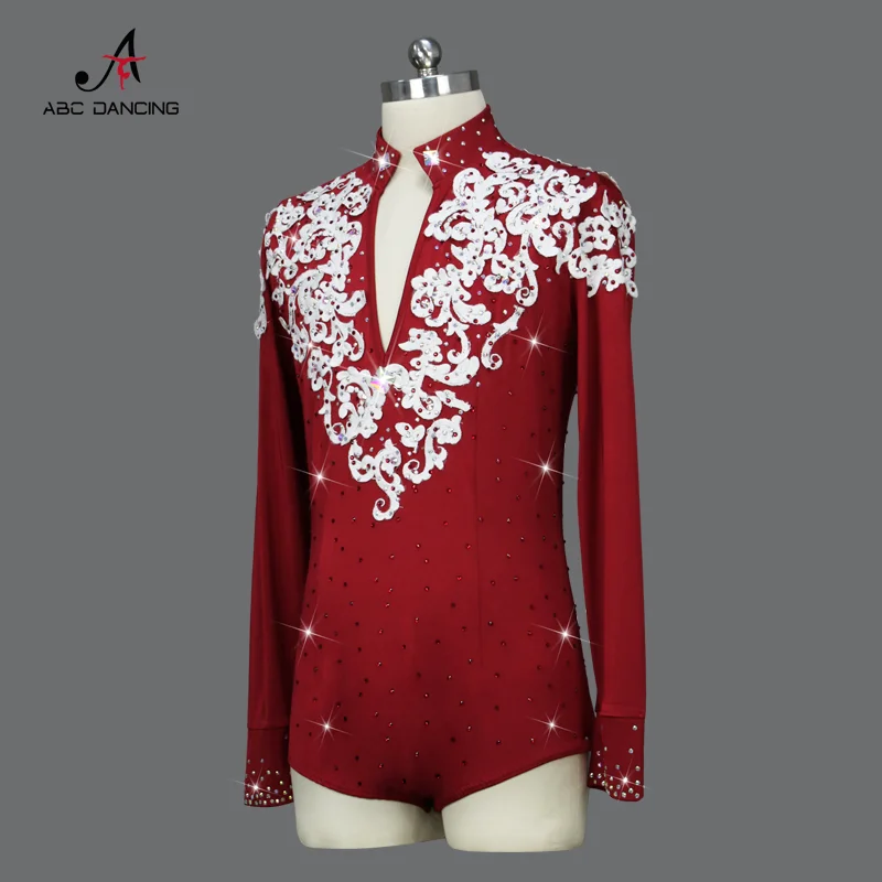 2026 New Men's Latin Dance Competition Costume Ballroom Man Tops Dports Wear Prom Skirt Outfits Cocktail Samba Stage Performance