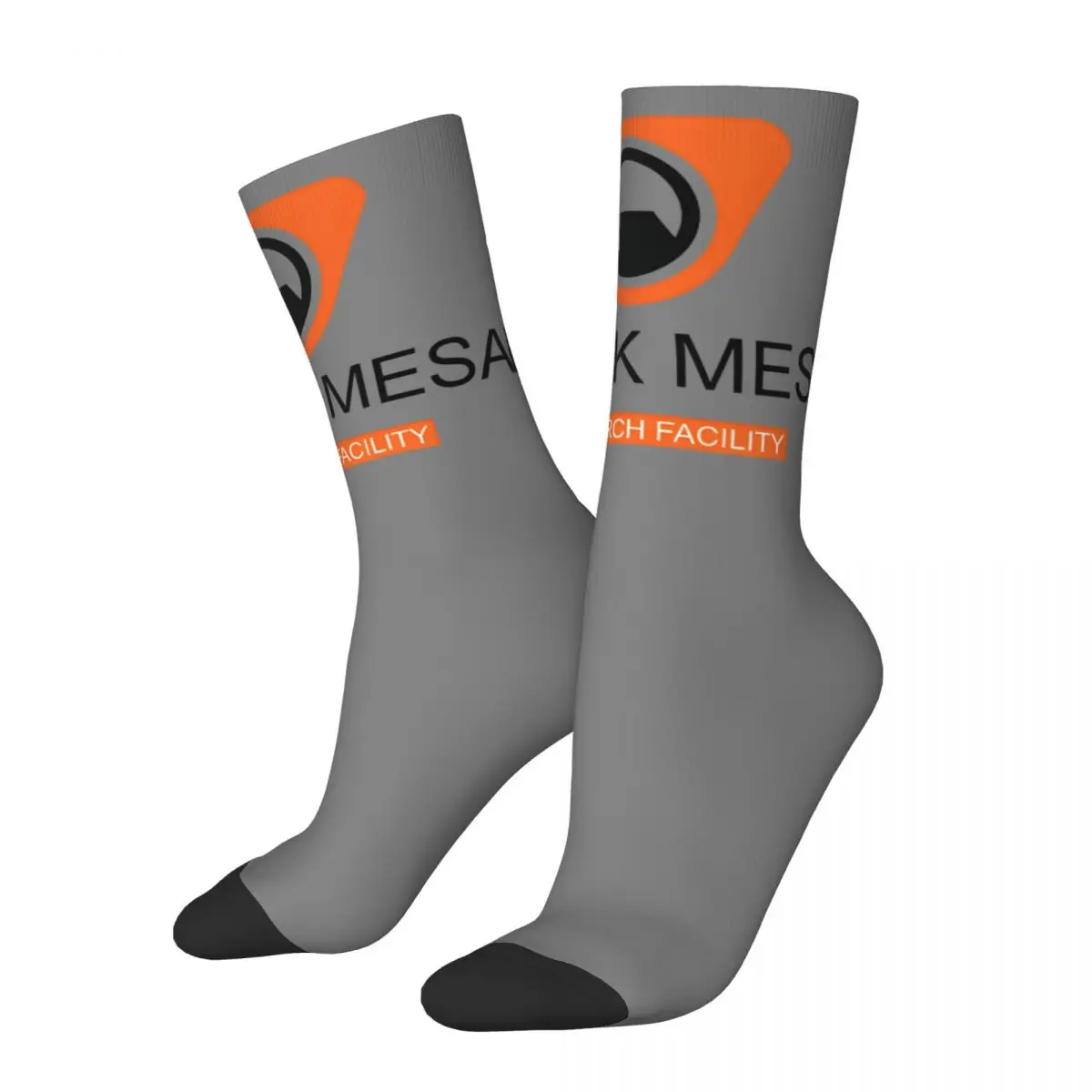 Funny Crazy compression Impressive Sock for Men Hip Hop Vintage Black Mesa Happy Seamless Pattern Printed Boys Crew Sock Novelty