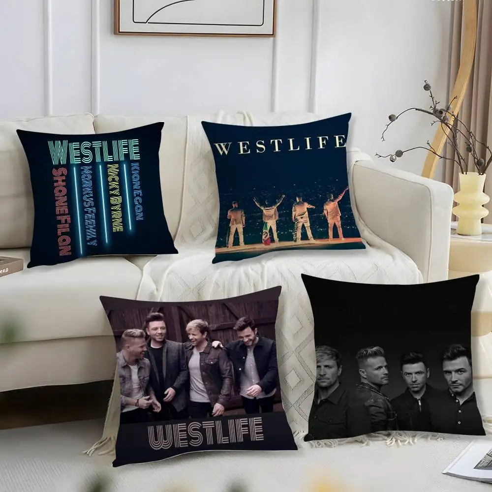 كول W-Westlife كيس وسادة مكتب أريكة النوم كرسي الظهر قصير أفخم الطباعة على الوجهين غطاء وسادة المنزل