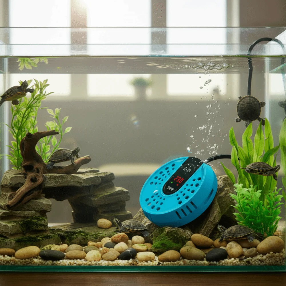 17-34 ° เครื่องทำความร้อนตู้ปลาแบบจุ่มใต้น้ำ สำหรับเต่าและปลา  หน้าจอ LCD แสดงระดับน้ำต่ำ  ปรับอุณหภูมิได้ อัตโนมัติ