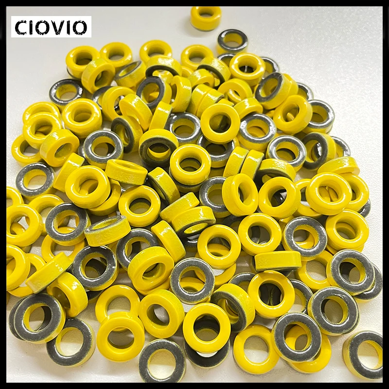 

CIOVIO 20pcs T50-6 Carbonyl Iron Powder Toroidal Core RF Toroid HF HAM QRP Cores For RF Filters PFC Inductors Yellow Micrometals