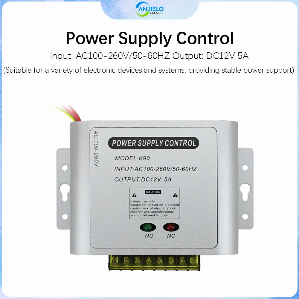 

Apartment Home Power Supply Control DC 12V Door Access Control System Switch 5A AC 90~260V For Electric Lock RFID Fingerprint