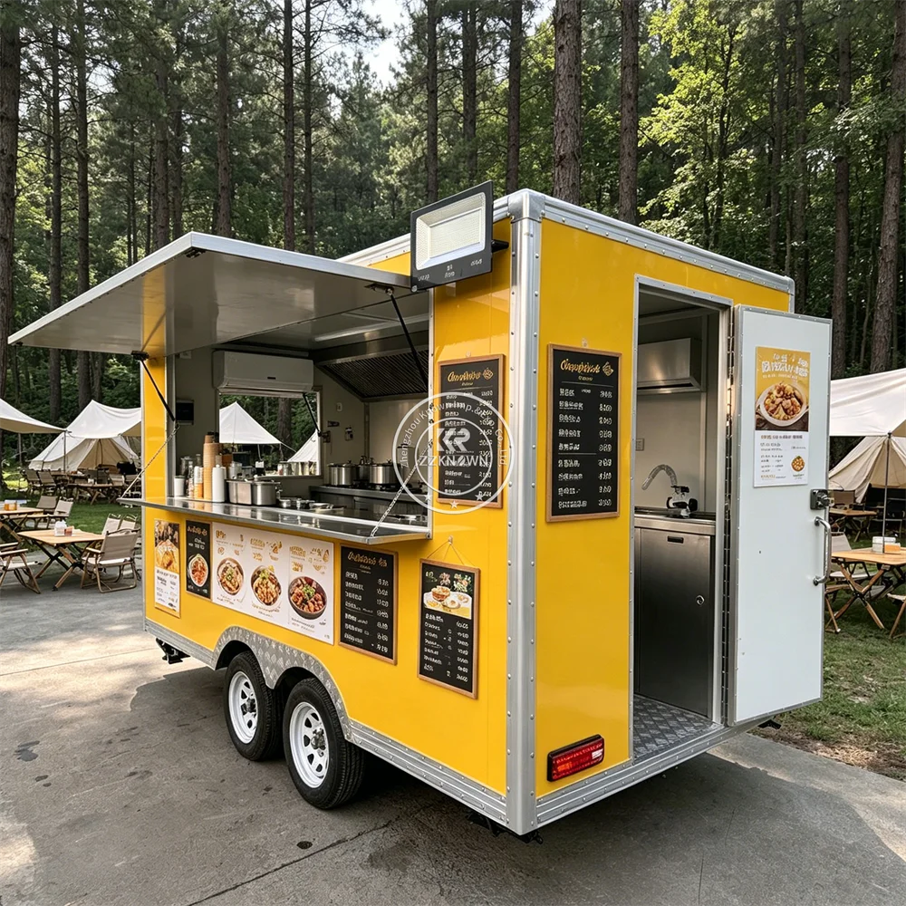 

Mobile Street Burger Truck Customized Catering Food Truck Hot Dog Food Trailer With Professional Kitchen Setup
